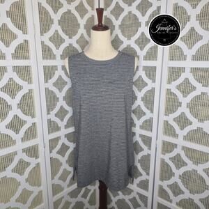 Athletic Works Athleisure Striped Sleeveless Crew Neck Tunic Tank Size XL 16-18